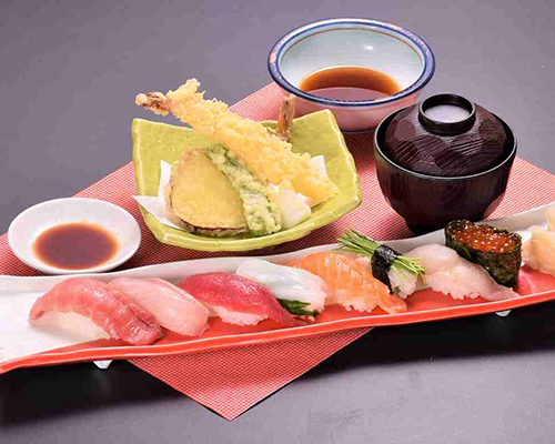 天ぷら寿司ランチ